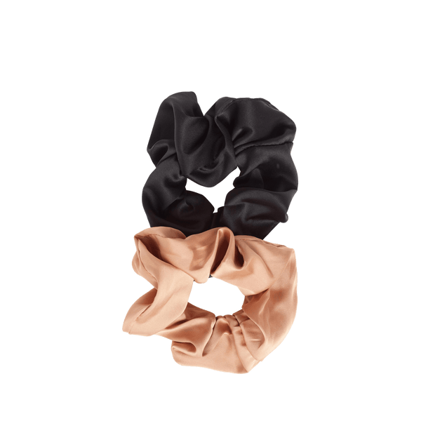 Goody® Forever Satin Scrunchies, 2ct on transparent background