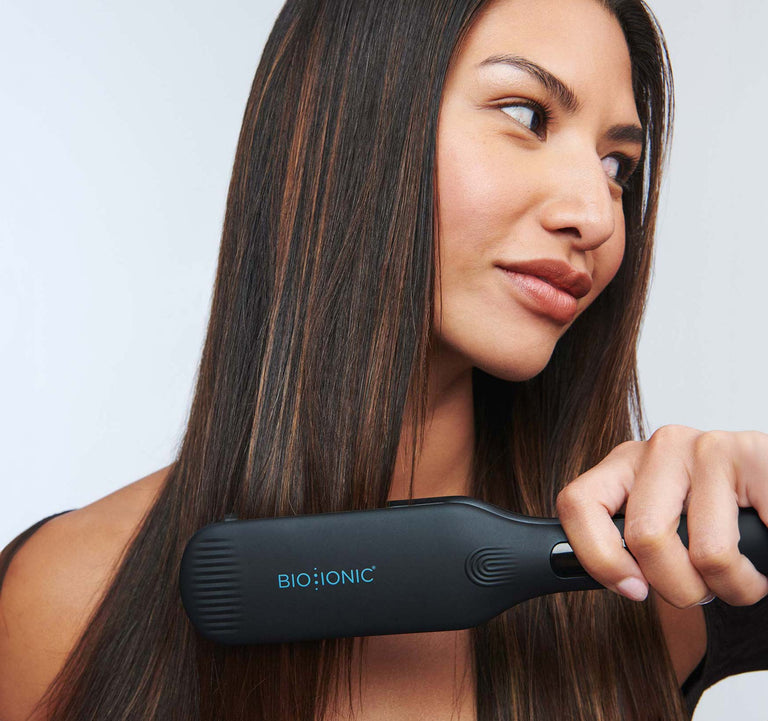 Model with OnePass® Styling Iron