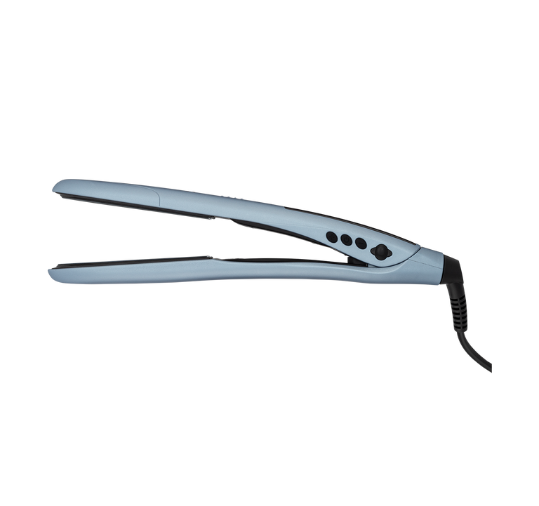 Silver and sales blue flat iron